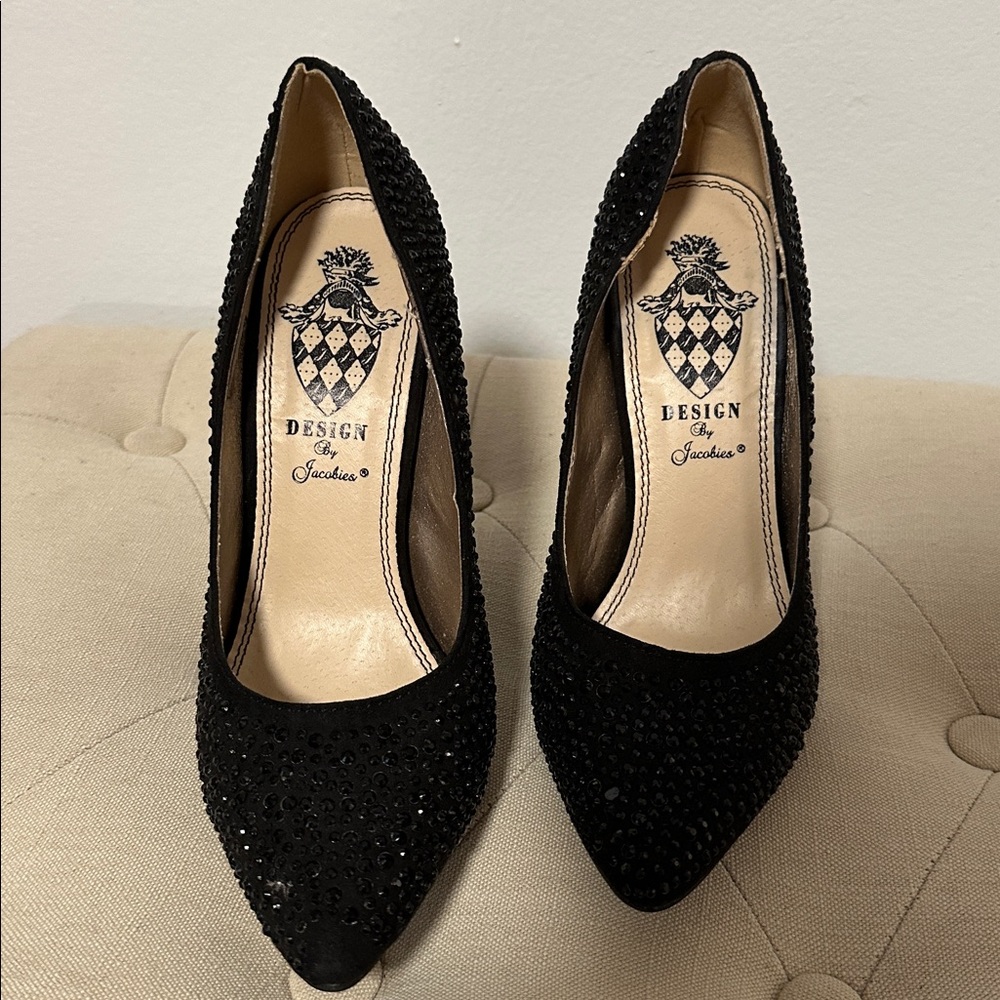Black Embellished Heels